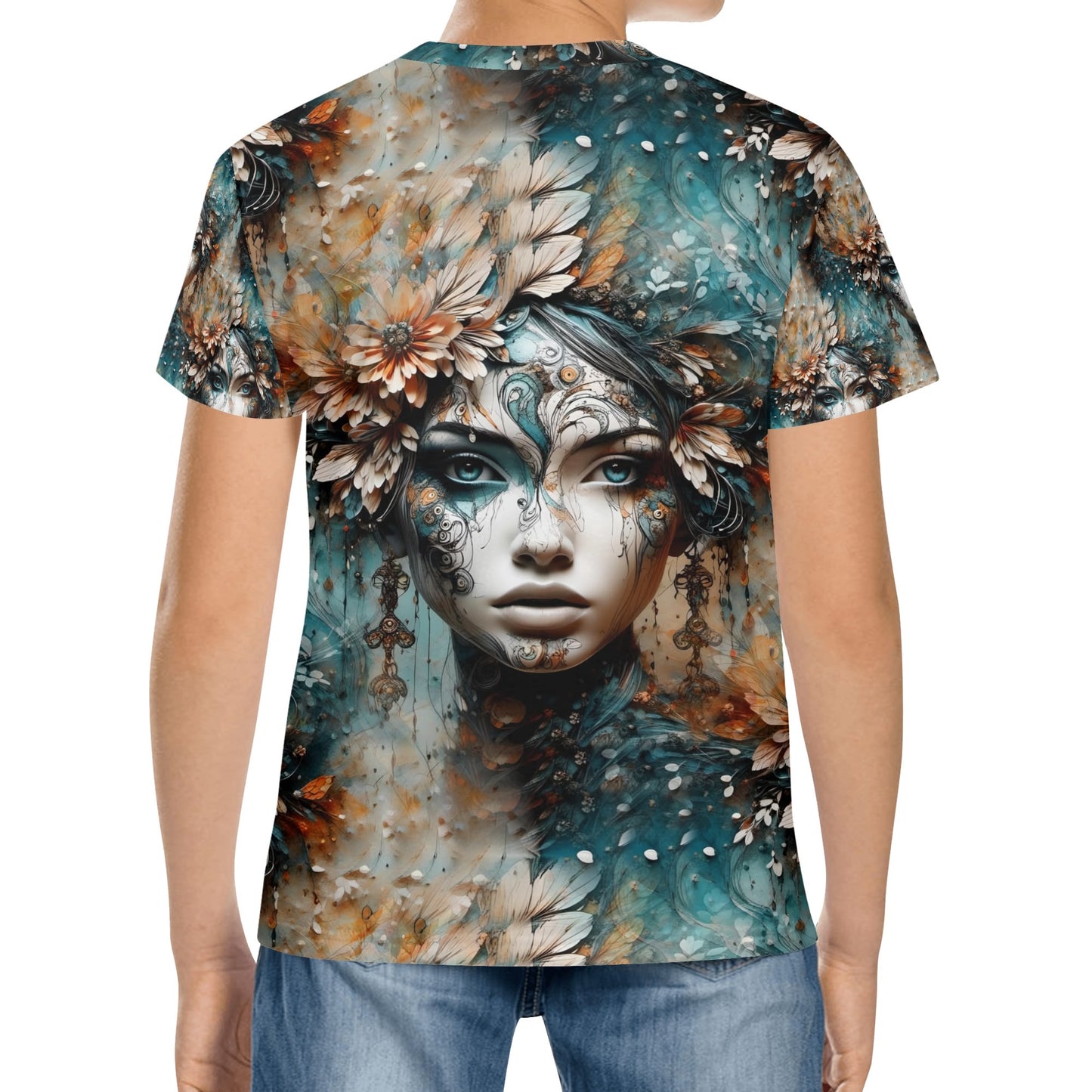 Seraph Shade - Mystical Portrait Kids T-Shirt