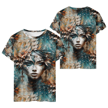 Seraph Shade - Mystical Portrait Kids T-Shirt