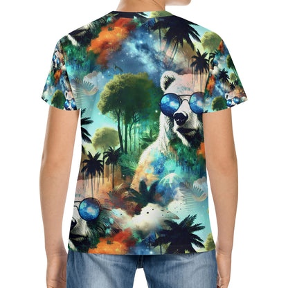 Shades in Paradise - Cosmic Bear Kids T-Shirt