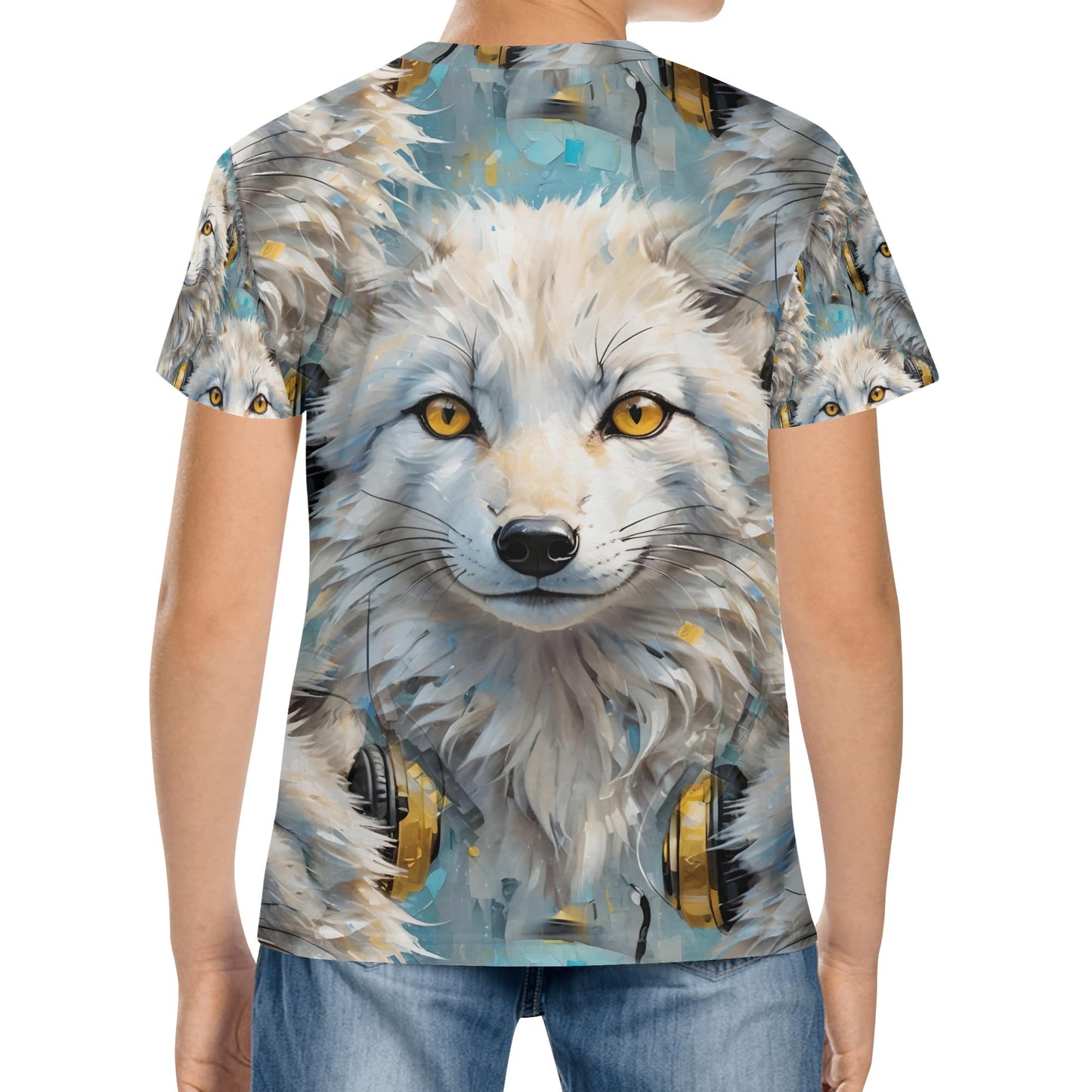 Snowy Fox Beats - Kids T-Shirt