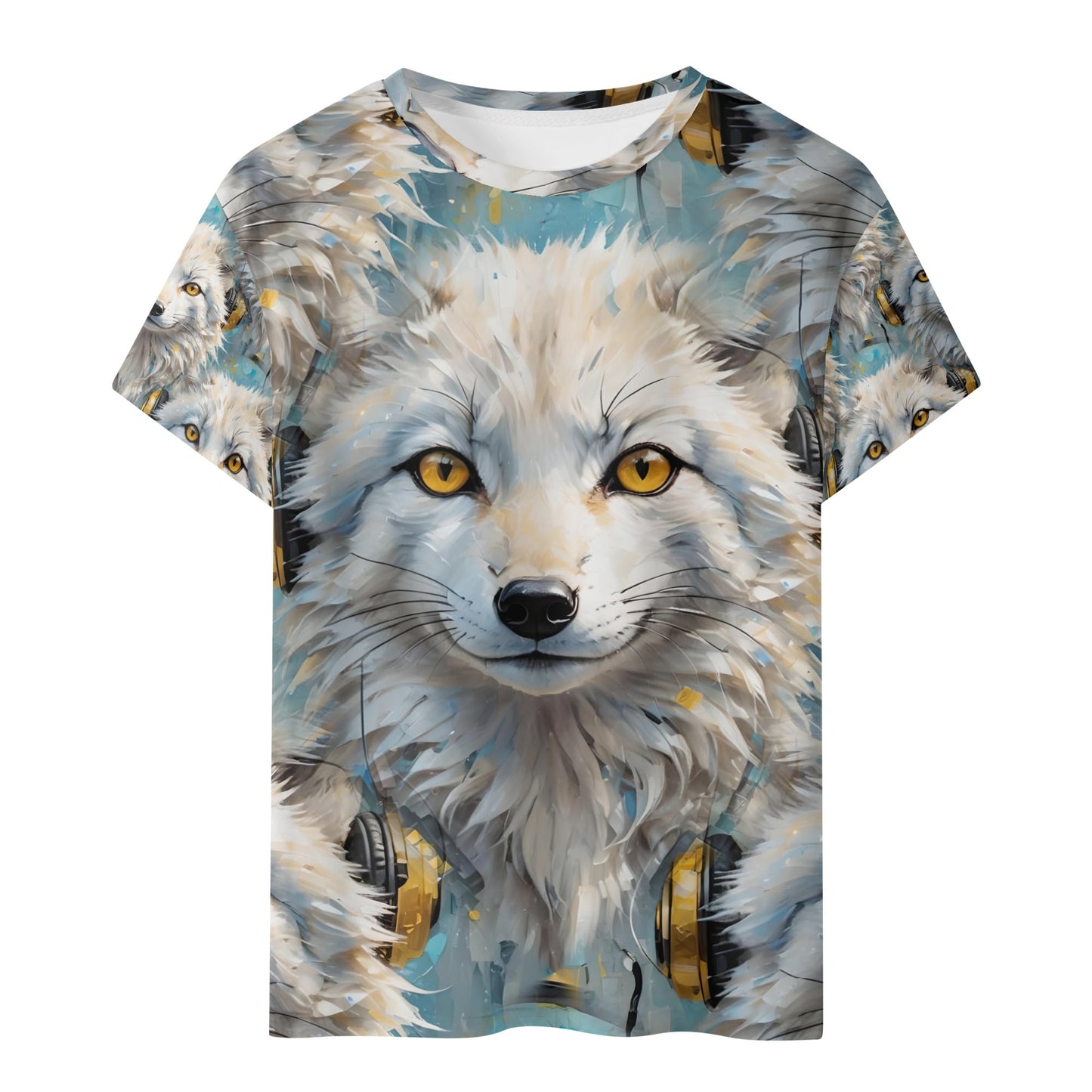 Snowy Fox Beats - Kids T-Shirt