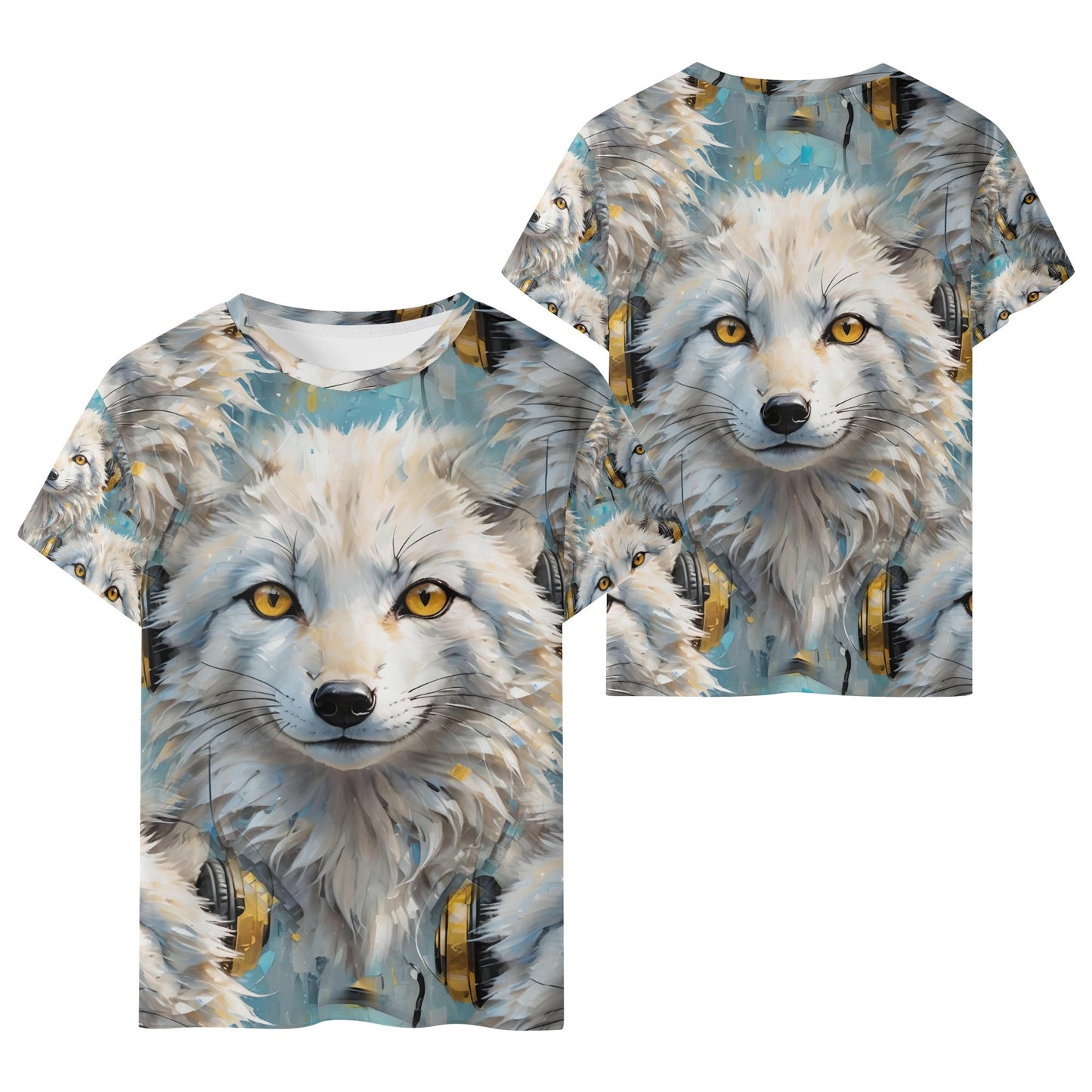 Snowy Fox Beats - Kids T-Shirt