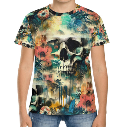 Spaced Out Skull - Kids T-Shirt