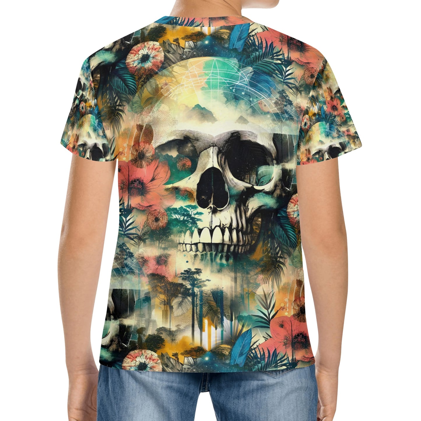 Spaced Out Skull - Kids T-Shirt