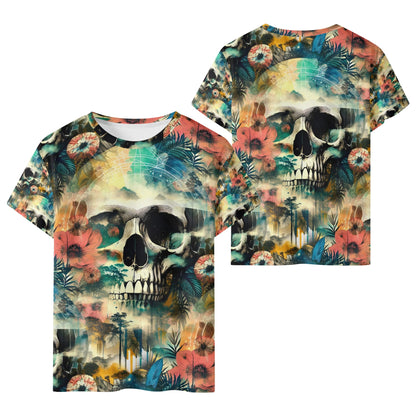 Spaced Out Skull - Kids T-Shirt