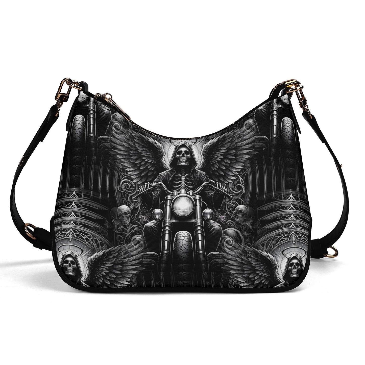 Death on Wheels - Gothic Shoulder Bag - Ride into Style