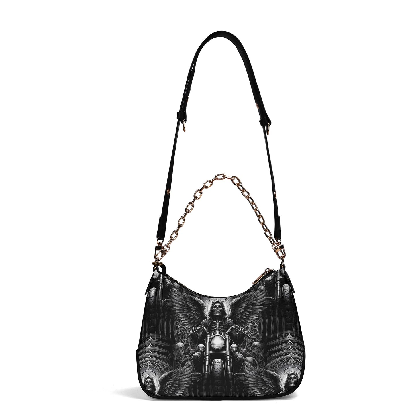 Death on Wheels - Gothic Shoulder Bag - Ride into Style