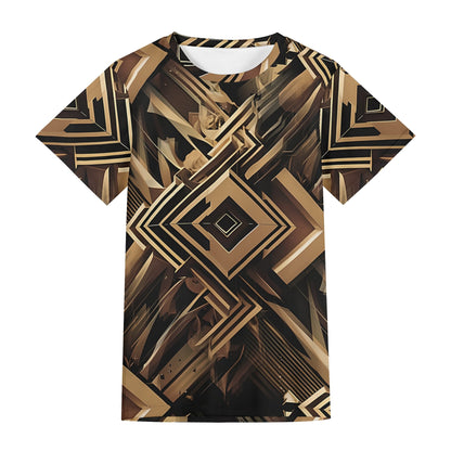 Metallic Maze - Unisex T-Shirt - A Futuristic Fusion