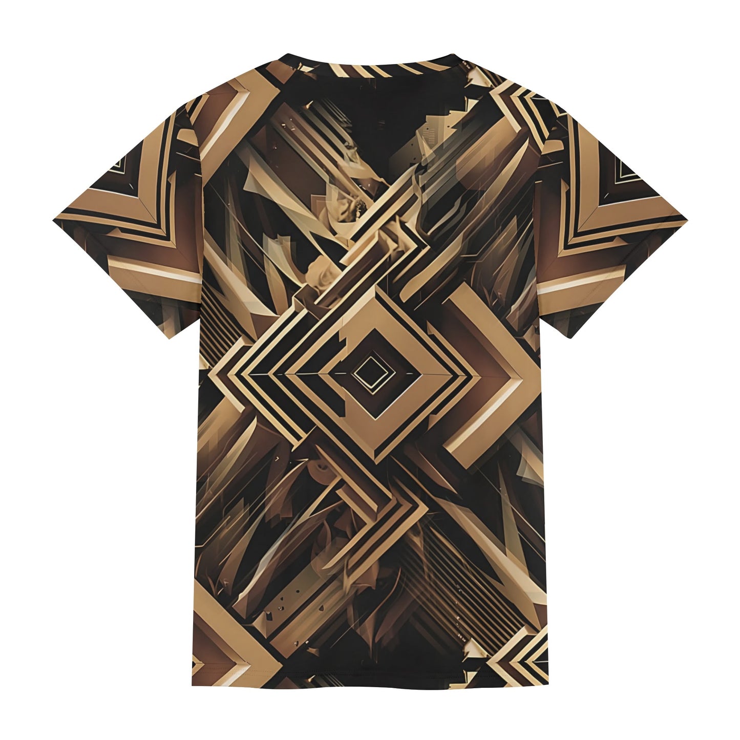 Metallic Maze - Unisex T-Shirt - A Futuristic Fusion