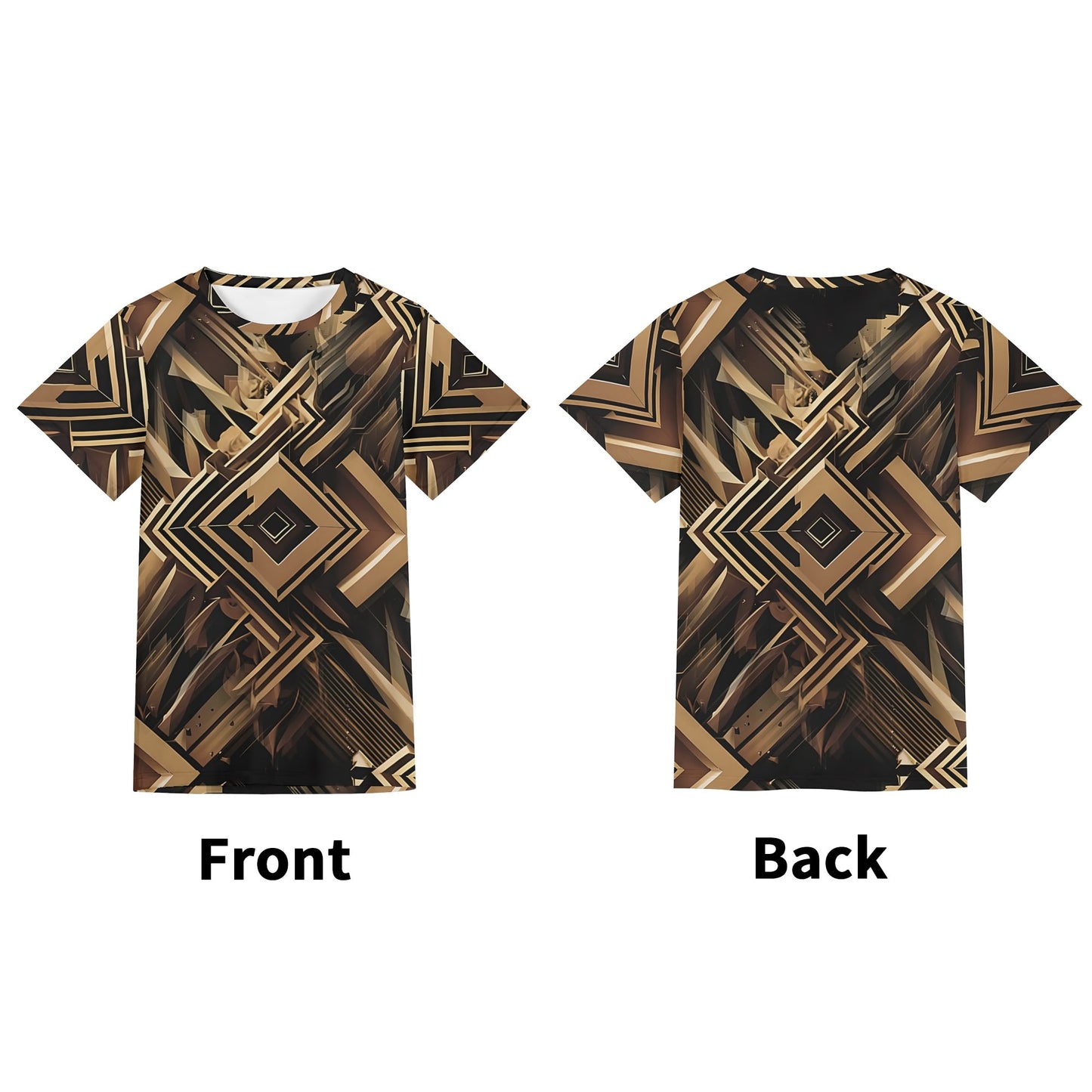 Metallic Maze - Unisex T-Shirt - A Futuristic Fusion