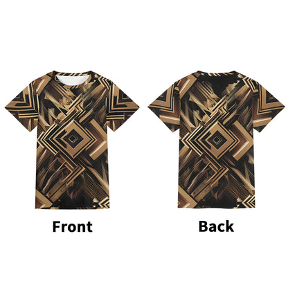 Metallic Maze - Unisex T-Shirt - A Futuristic Fusion