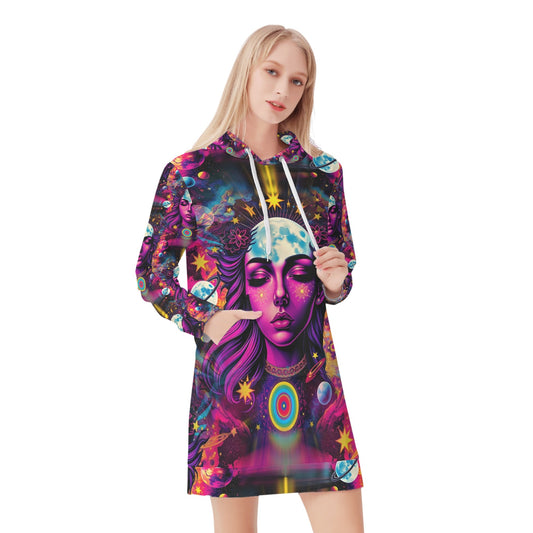 Celestial Chic - Hoodie Dress - A Cosmic Dream