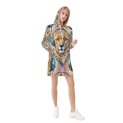 Cheetah Beats - Hoodie Dress - A Wildly Cool Fusion