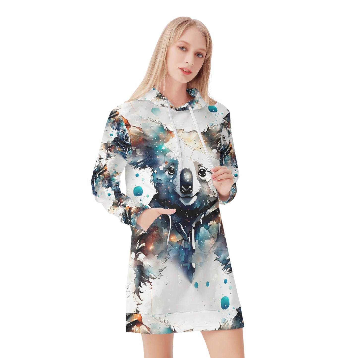 Chibi Koala - Hoodie Dress - A Whimsical Dream