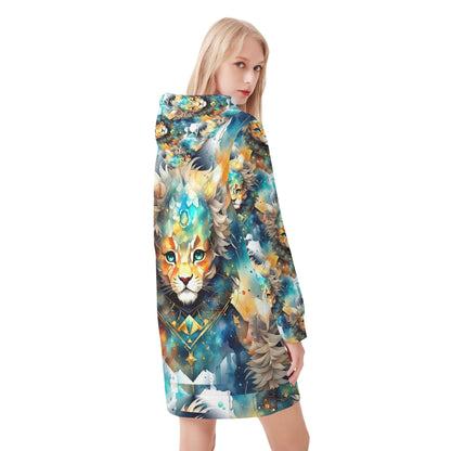 Chibi Lion - Hoodie Dress - A Cosmic Roar