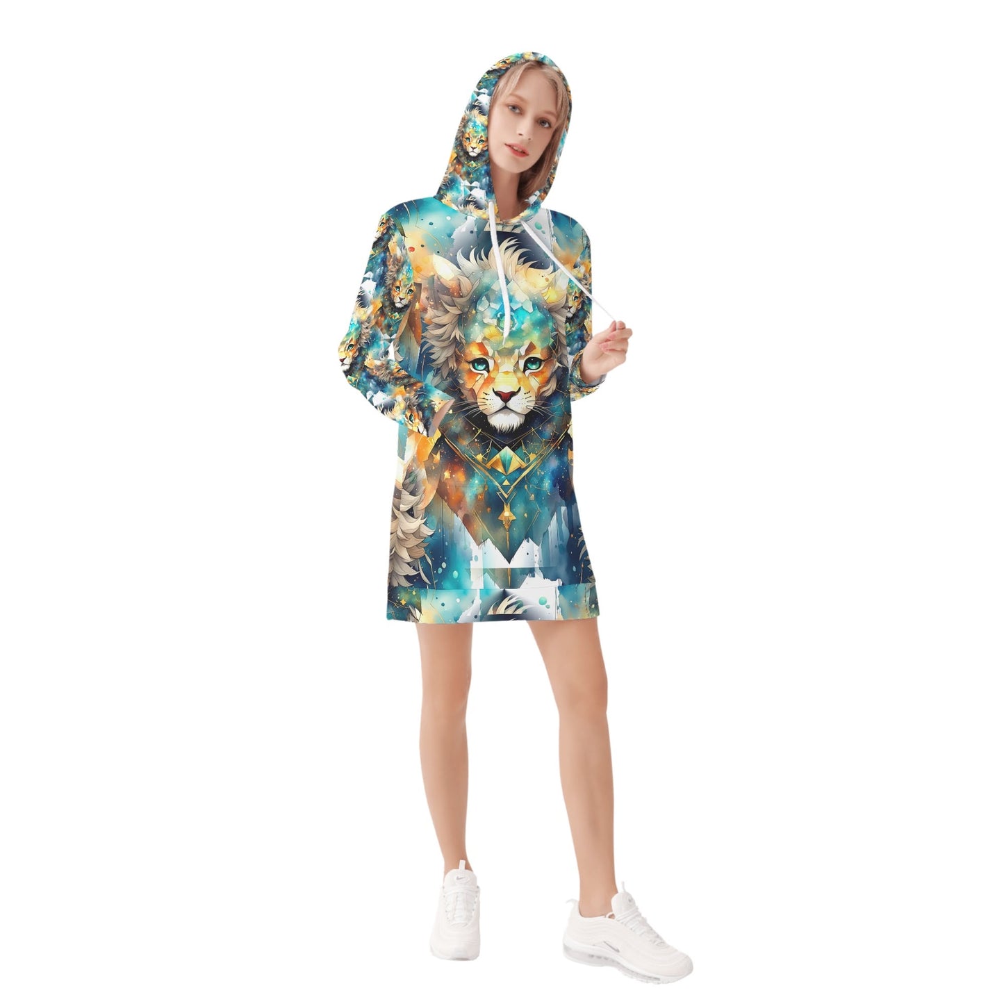 Chibi Lion - Hoodie Dress - A Cosmic Roar