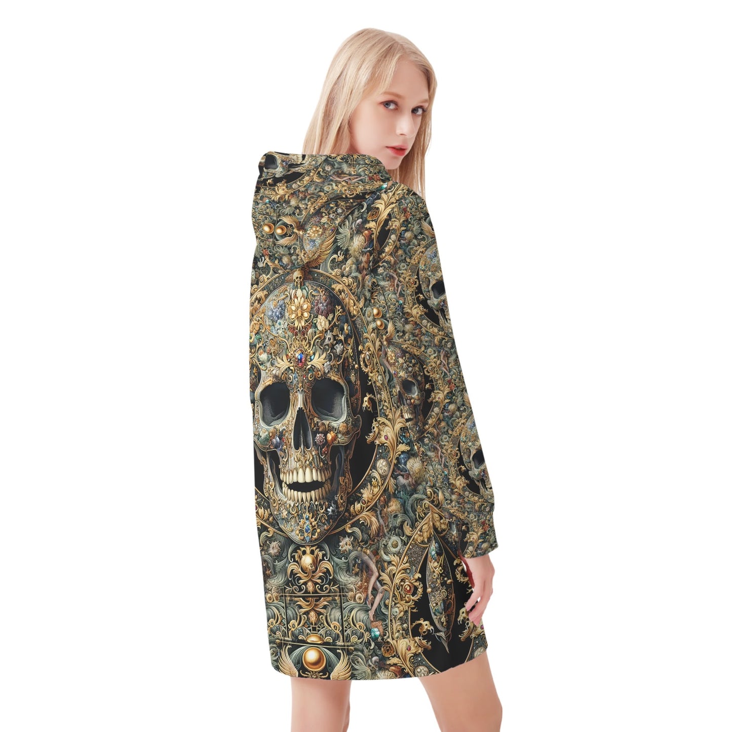 Forbidden Luxury - Hoodie Dress - A Mystical Tapestry