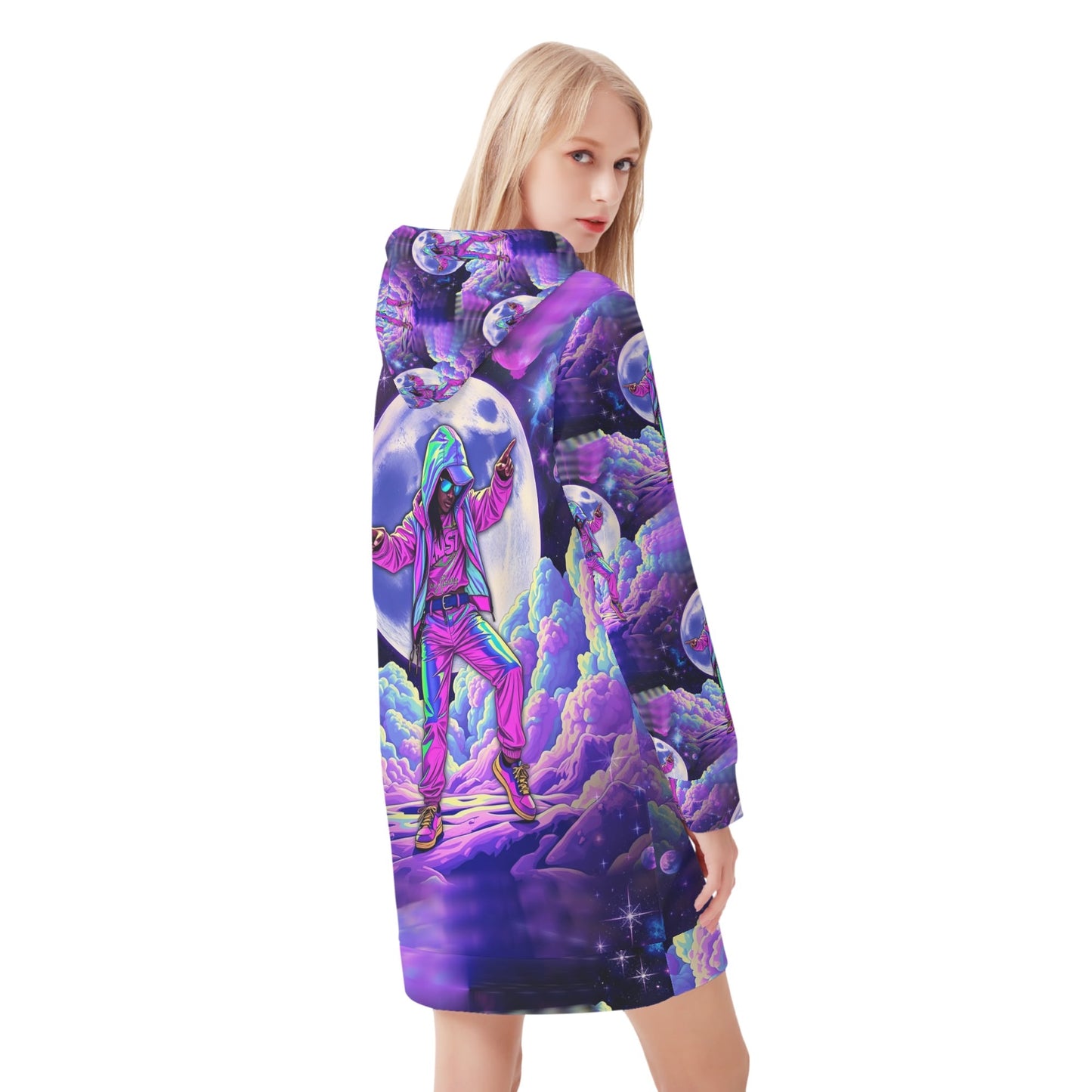 Galaxy Groove - Hoodie Dress - A Cosmic Adventure