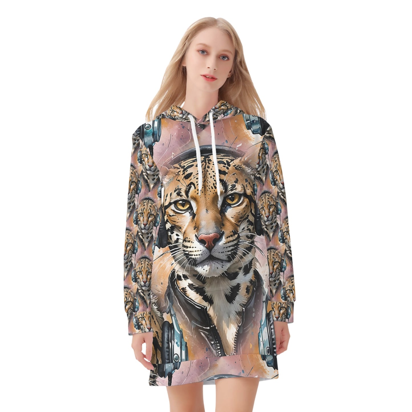 Ocelot Beats - Hoodie Dress - A Wildly Cool Fusion