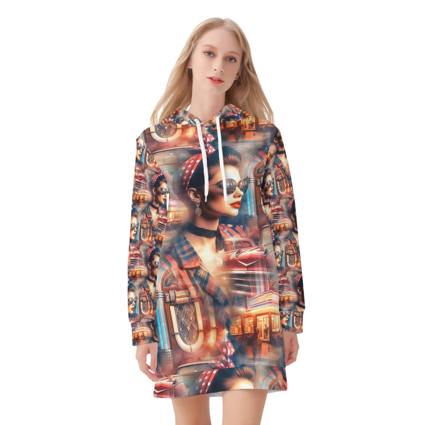 Rockabilly - Revival Hoodie Dress - A Retro Dream