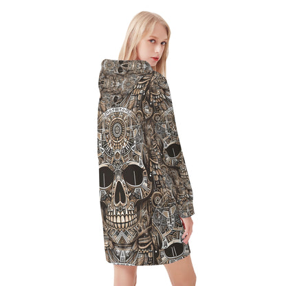 Skull Totem - Hoodie Dress - A Tribal Tapestry