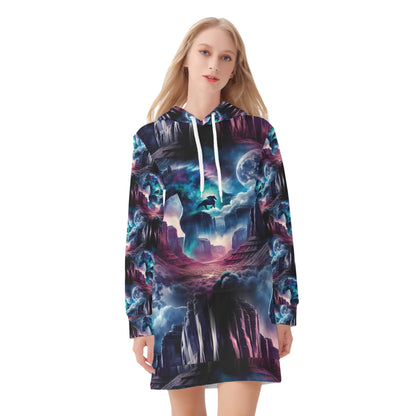 Wild West Wanderer - Hoodie Dress - A Cosmic Cowboy Adventure