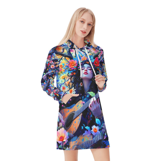 Garden of Sound - Hoodie Dress - A Harmonious Blend