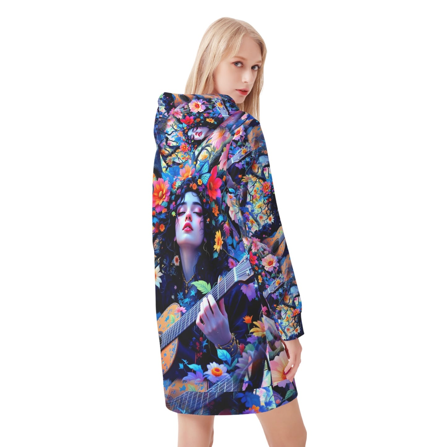 Garden of Sound - Hoodie Dress - A Harmonious Blend