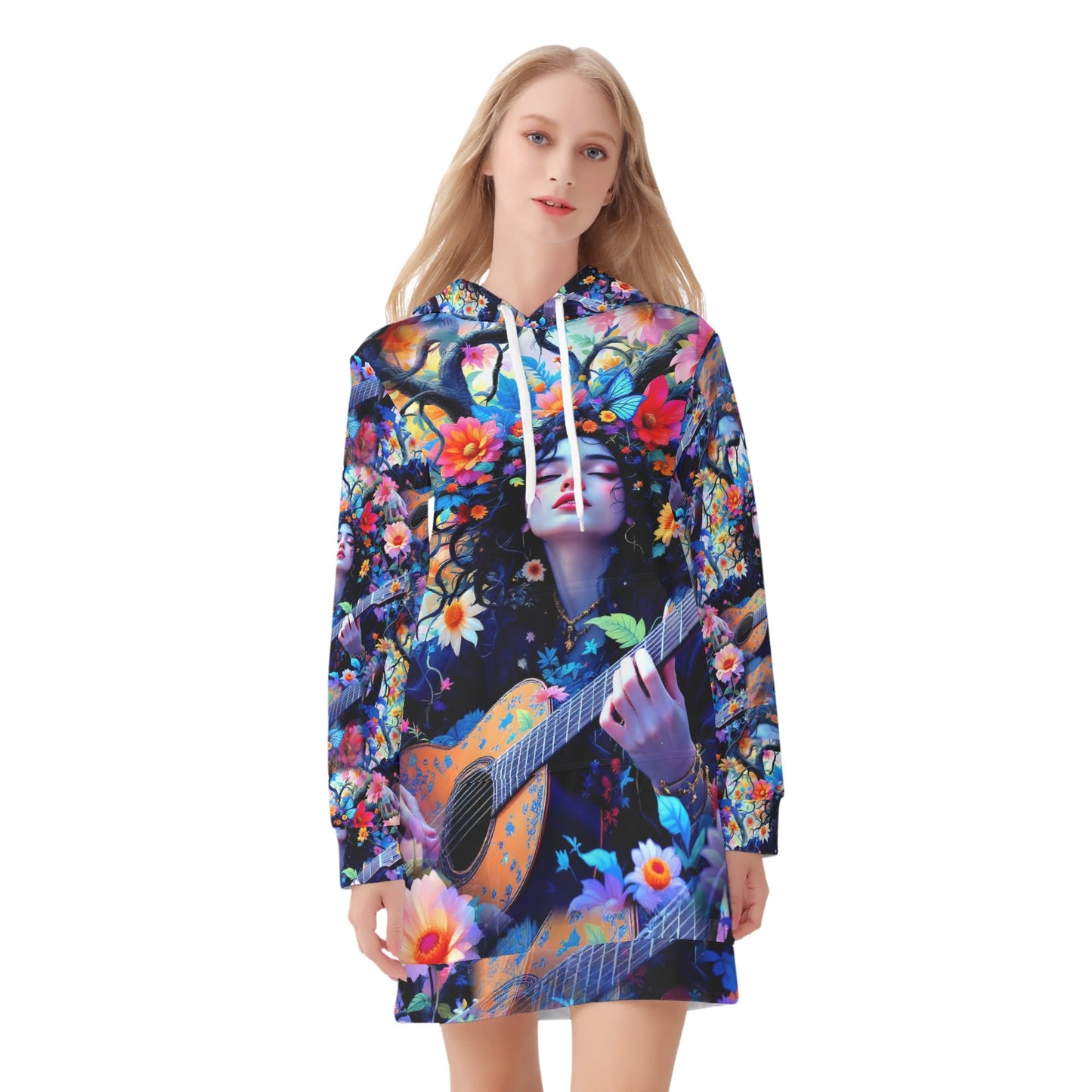 Garden of Sound - Hoodie Dress - A Harmonious Blend