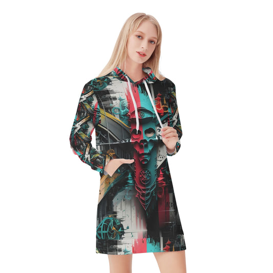 Urban Alchemy - Hoodie Dress - A Futuristic Fusion