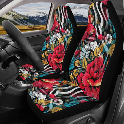 Floral Frenzy - Car Seat Covers - A Vibrant Tapestry