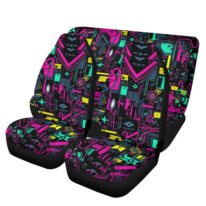 Game Over Galaxy - Car Seat Covers - A Futuristic Fusion