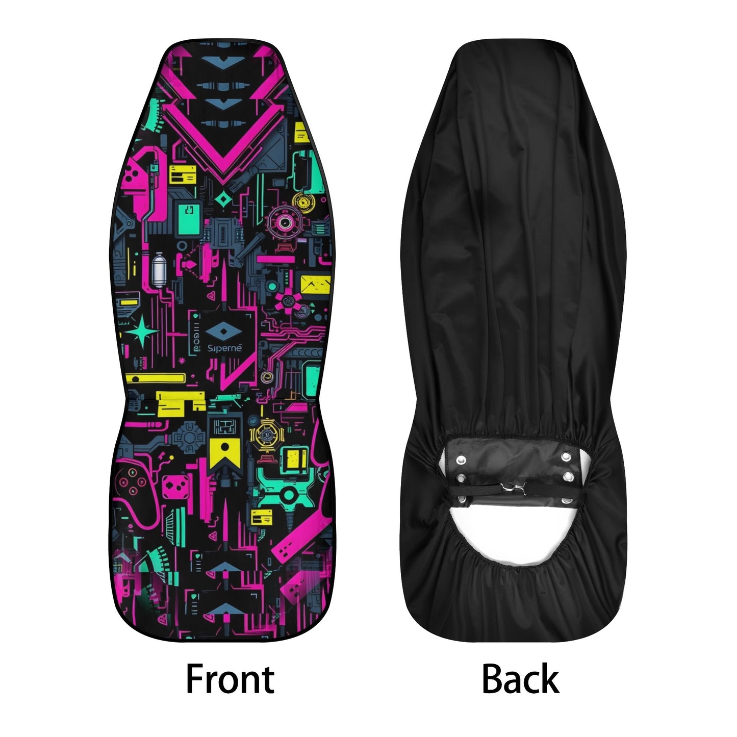 Game Over Galaxy - Car Seat Covers - A Futuristic Fusion