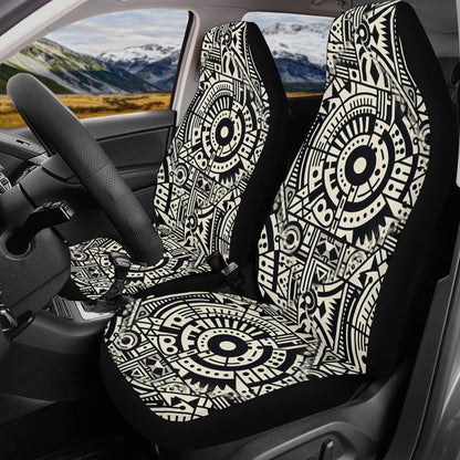 Linear Labyrinth - Car Seat Covers - A Geometric Tapestry