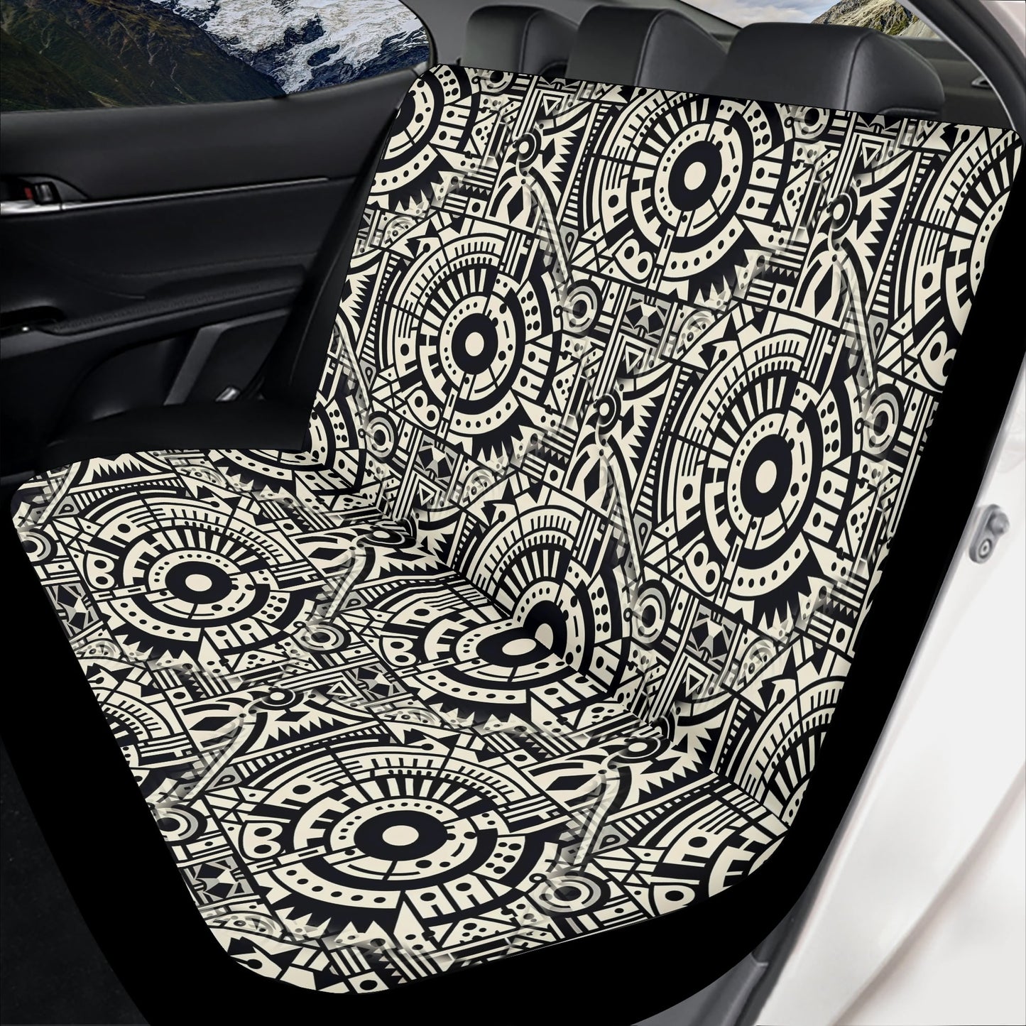 Linear Labyrinth - Car Seat Covers - A Geometric Tapestry