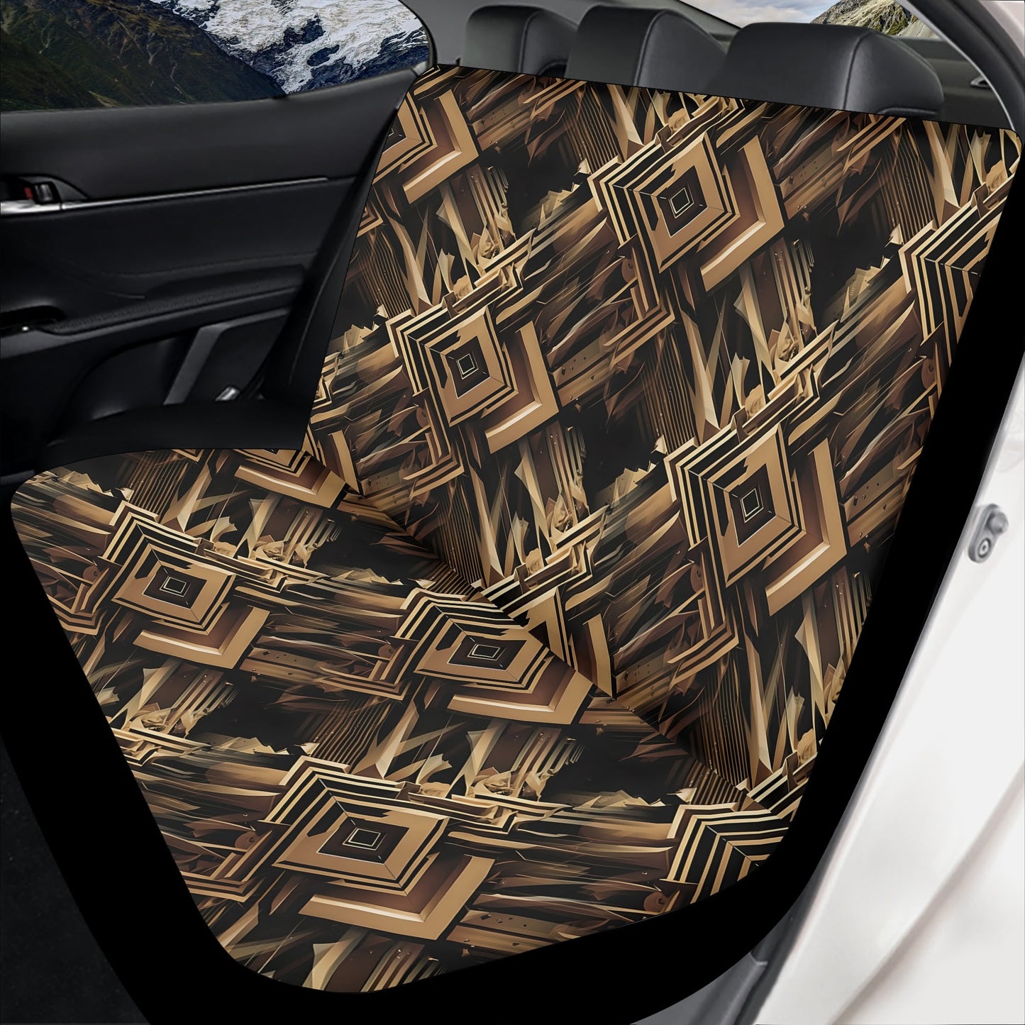 Metallic Maze - Car Seat Covers - A Futuristic Fusion