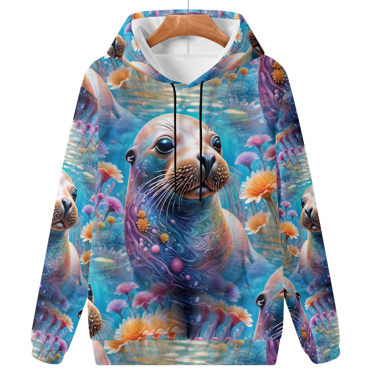 Adorable Sea Lion - Unisex Hoodie - A Whimsical Dive