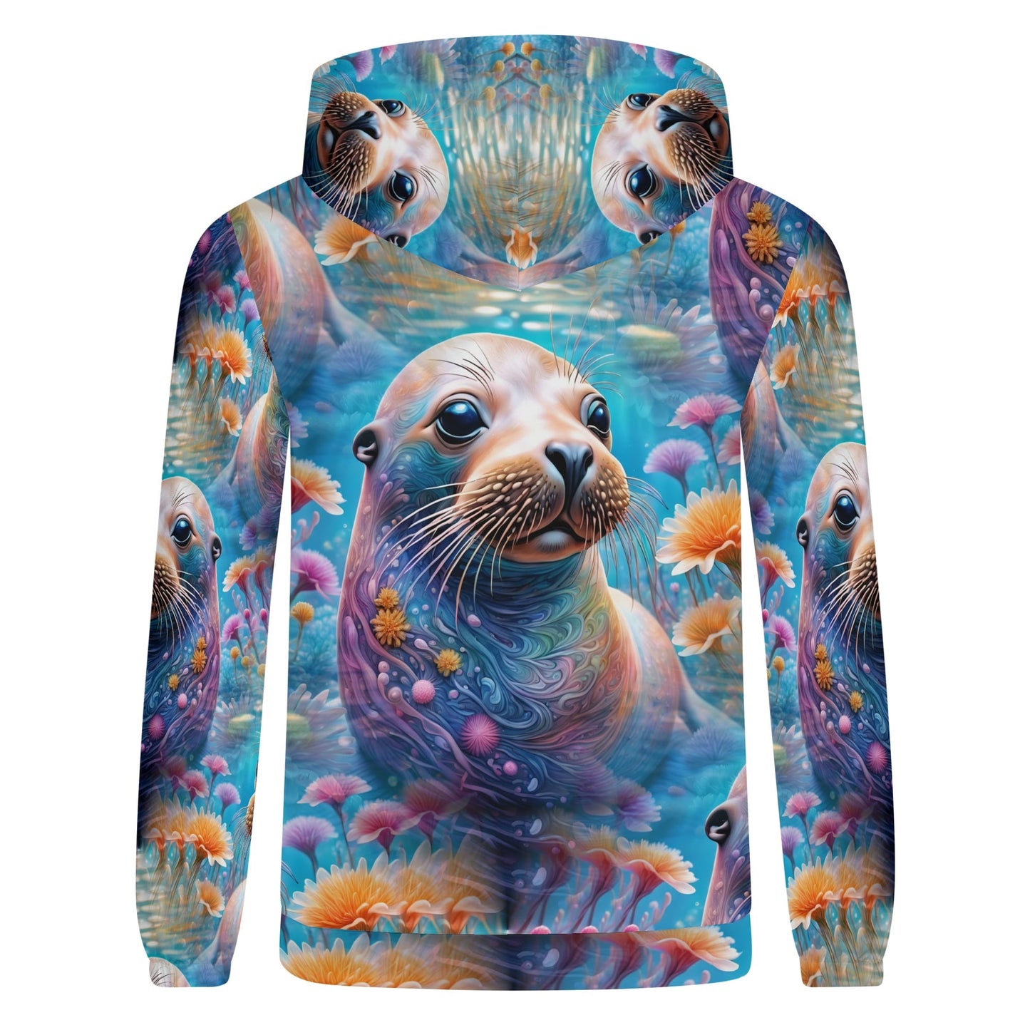 Adorable Sea Lion - Unisex Hoodie - A Whimsical Dive