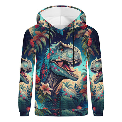 Dino Bloom - Unisex Hoodie - A Prehistoric Paradise