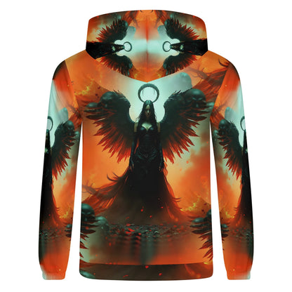 Fallen Angels Fire - Unisex Hoodie - A Dark and Dramatic Design