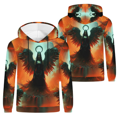 Fallen Angels Fire - Unisex Hoodie - A Dark and Dramatic Design