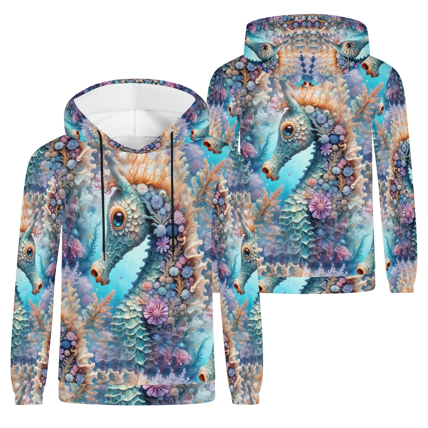 Adorable Seahorse - Unisex Hoodie - A Whimsical Dive