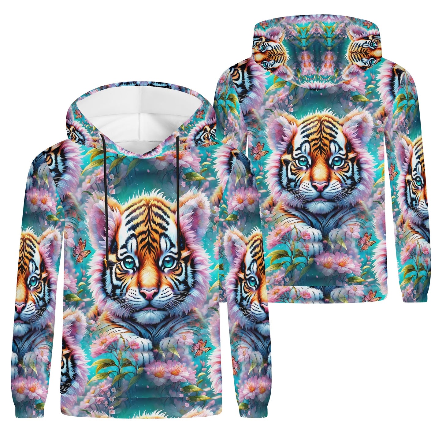 Adorable Tiger - Unisex Hoodie - A Whimsical Wildlife Wonder