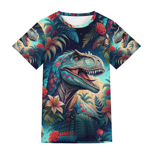 Dino Bloom Unisex T-Shirt - A Prehistoric Paradise