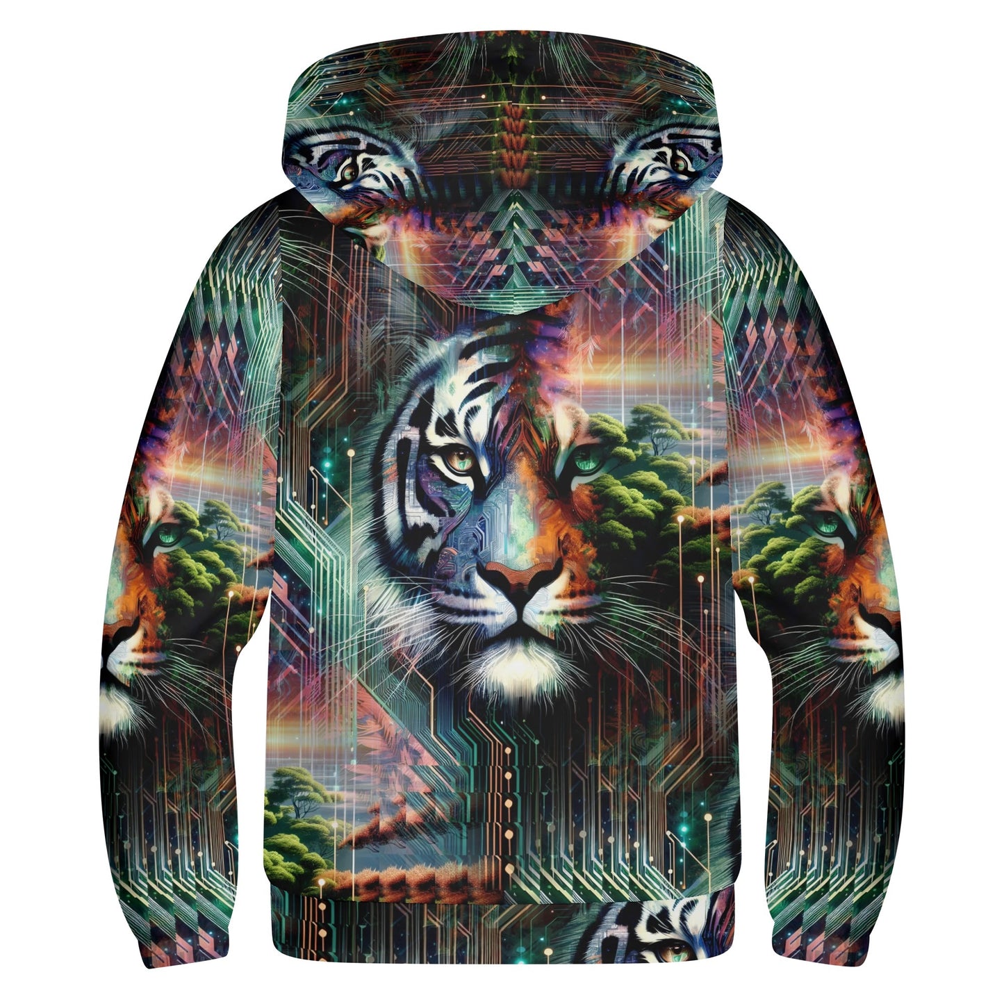 Cybernetic Jungle - Kids Hoodie - A Futuristic Fusion