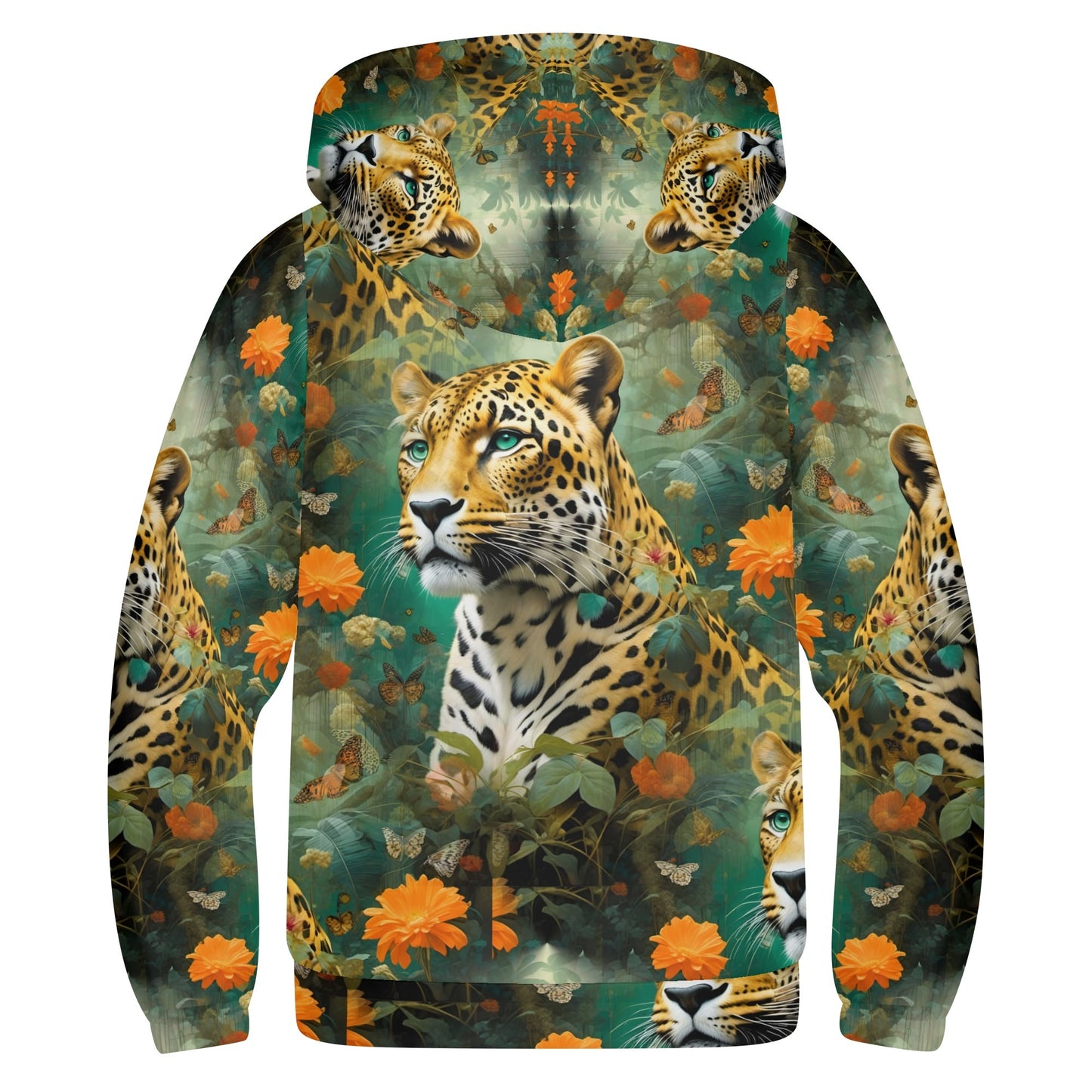 Leopard Flora - Kids Hoodie - A Jungle Adventure