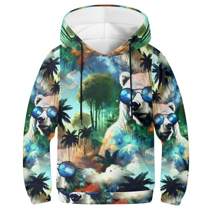 Shades in Paradise - Kids Hoodie - A Cosmic Jungle Adventure