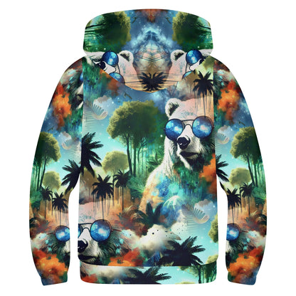 Shades in Paradise - Kids Hoodie - A Cosmic Jungle Adventure