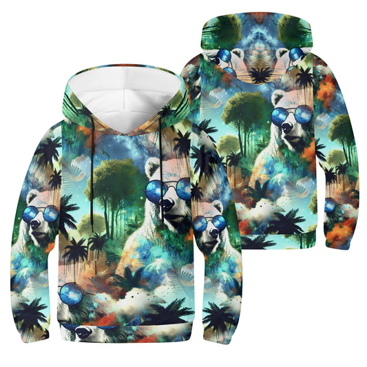 Shades in Paradise - Kids Hoodie - A Cosmic Jungle Adventure