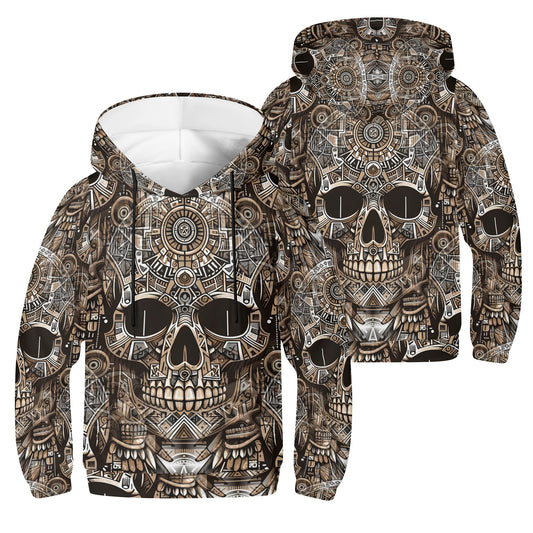 Skull Totem - Kids Hoodie - A Tribal Tapestry